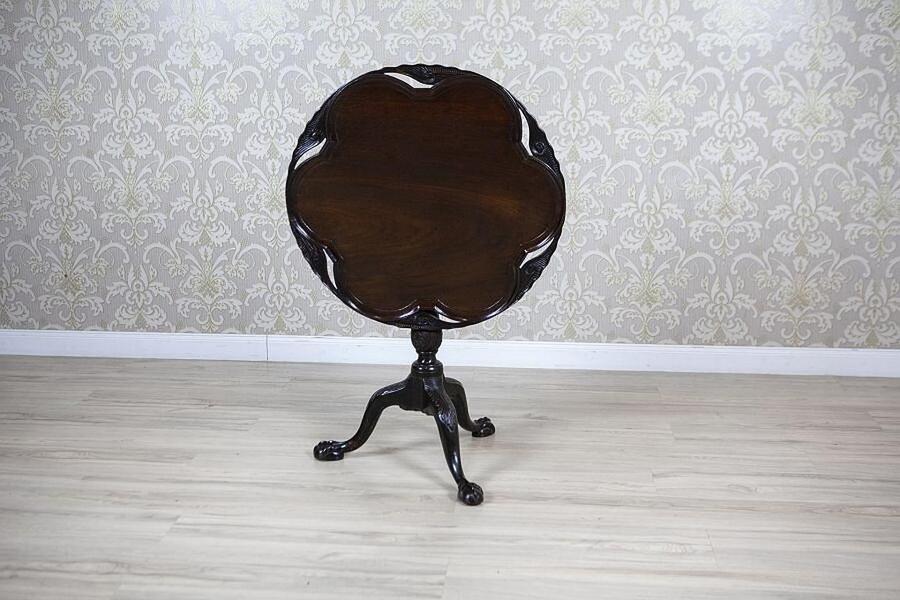 English Walnut Side Table From The Late 19th Century With Tilted Top photo furniture