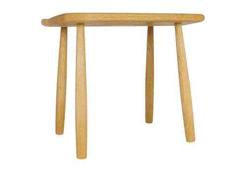 Midcentury Sculptural Stool In Solid Oak By Carl Gustaf Boulogner Sweden 1950s