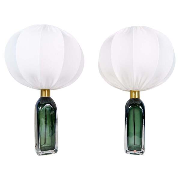 Midcentury Modern Table Lamps By Carl Fagerlund For Orrefors Sweden Rd 1406