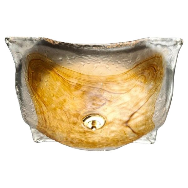 Square Flush Mount / Sconce By Mazzega, 2 Available
