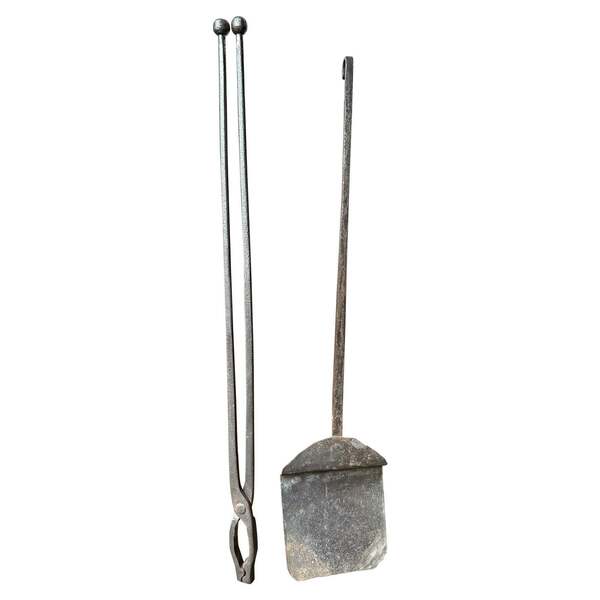 Large Early 18th Century French Fireplace Tools Or Fire Tools