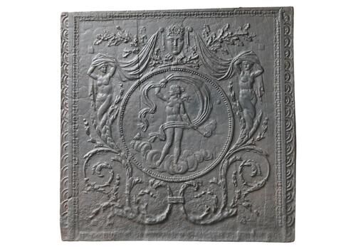 Antique French Fireback / Backsplash With The Goddess Venus, 18th Century