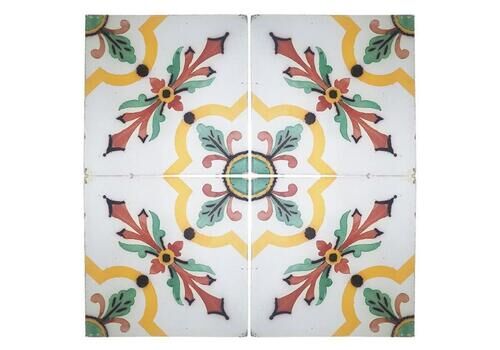 1 Of The 350 Handmade Antique Ceramic Tiles By Devres, France, 1920s