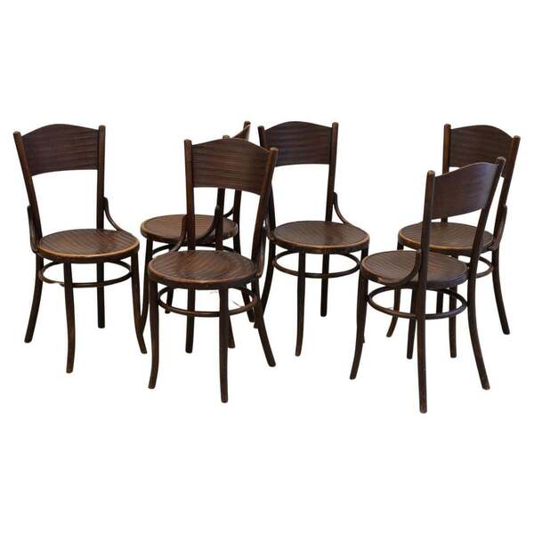 Vintage Fischel Bentwood Bistro Chairs, Set Of Fischel