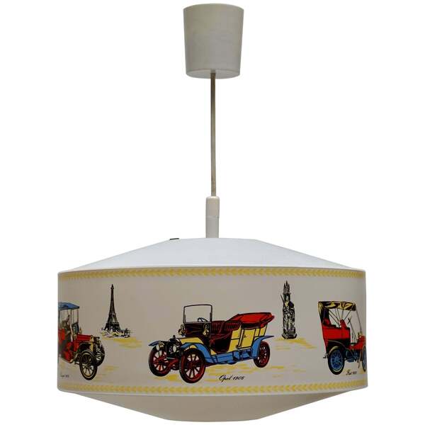 Pendant Light Decorated With Oldtimers