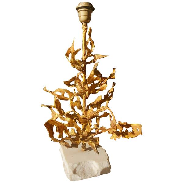 Table Lamp In Brass Signed Paul Moerenhout, Circa 1970