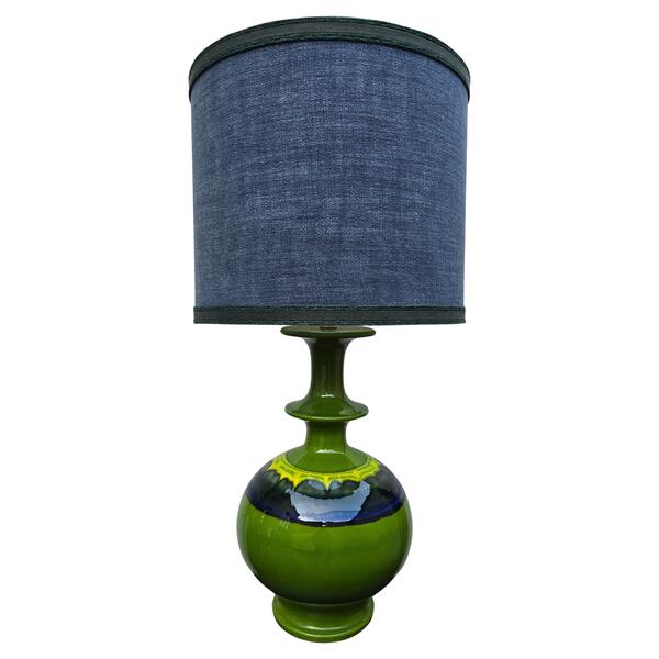 Rare Large German Pottery Table Lamp By Hutschenreuther Le Lion – 1960s