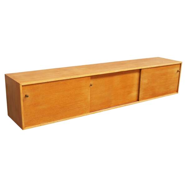 Floating Abstracta Sideboard By Jos De Mey For Van Den Berghe Pauvers Oak 1960