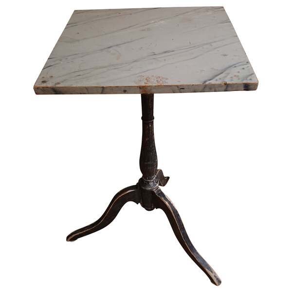 19th Century Swedish Gustavian Pedestal Table With Original Paint Antiques