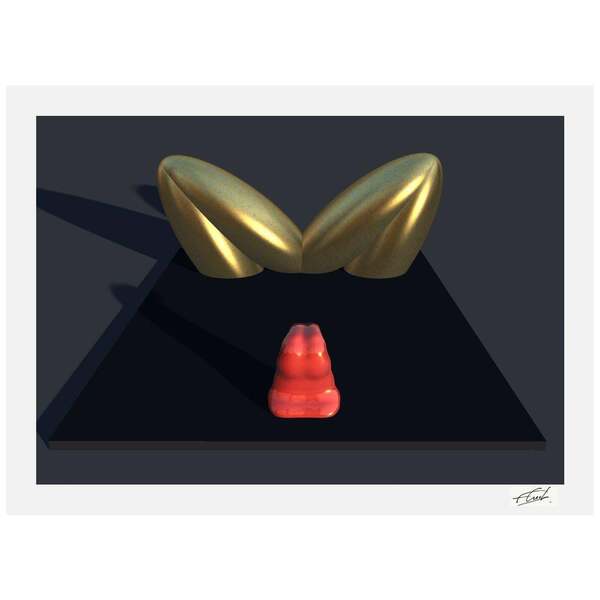 "Erotic Mind II" 2018 Utopian Sculptures Serial Prints By Fernando Crespo #100