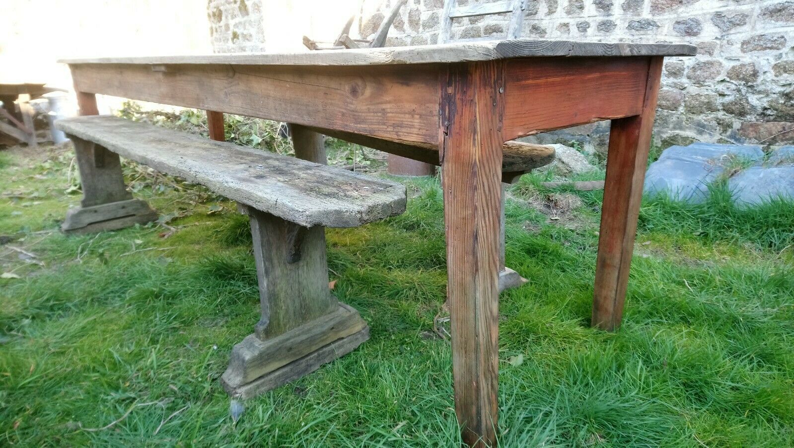 French Antique Planked Scrub Top Long Kitchen Prep Or Dining Table Seats 8 10 French Antique Planked Scrub Top Long Kitchen Prep Or Dining Table Seats 8 10