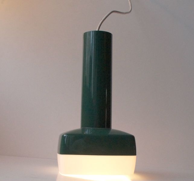 Cubist Pendant Lamp By Bent Karlby For A. Schroder Kemi, 1970s photo furniture