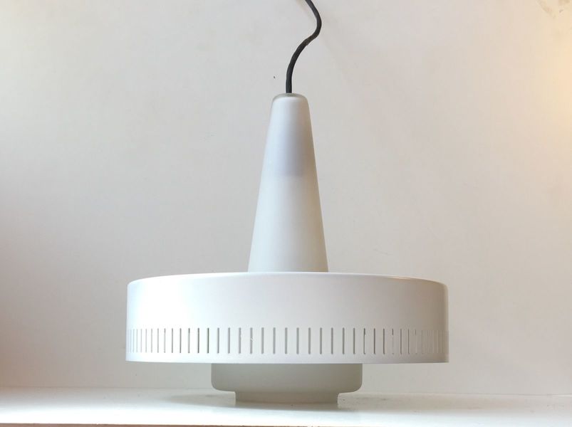 Mid Century Pendant Light By Bent Karlby For Lyfa, 1950s