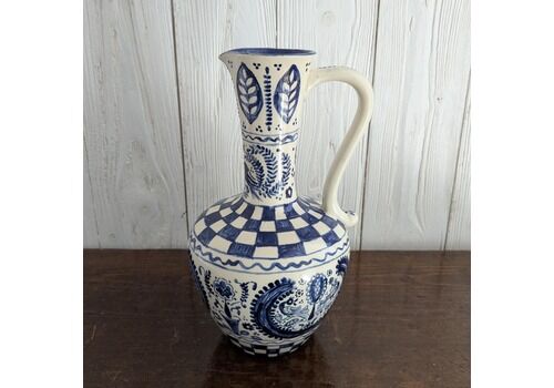 Transylvanian Ceramic Jug, Traditional Craftsmanship, Folk Art Painting