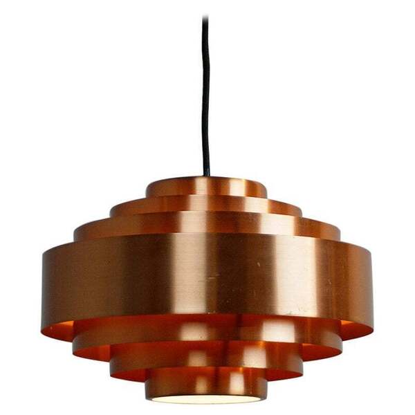 Scandinavian Copper Pendant Ultra By Jo Hammerborg For Fog And Morup Denmark