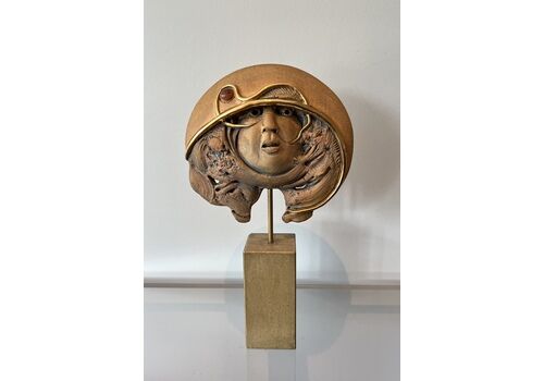 Terracotta Sculpture Signed Jean Claude Vanhaecke