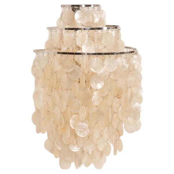 Verner Panton Fun 1 Dm Capiz Shell Sconce Wall Light
