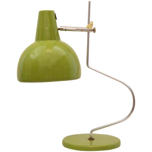 Mid Century Green Table Lamp By Josef Hurka