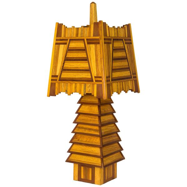 Adirondack Wooden Table Lamp, Circa 1920, USA