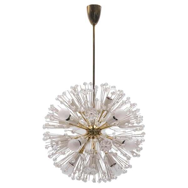 Lovely Snowflake Lamp By Emil Stejnar For Rupert Nikoll, 1950s, Austria