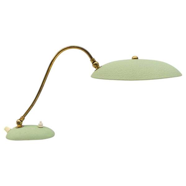 Lovely Mid Century Modern Table Lamp In Brass, 1950s