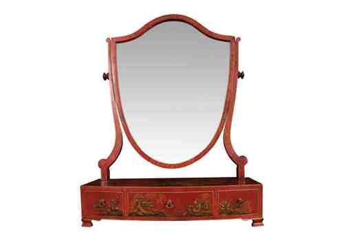 Vintage Dressing Tables Antique Mid Century Chinoiserie Japanned Lacquered Dressing Table Mirror