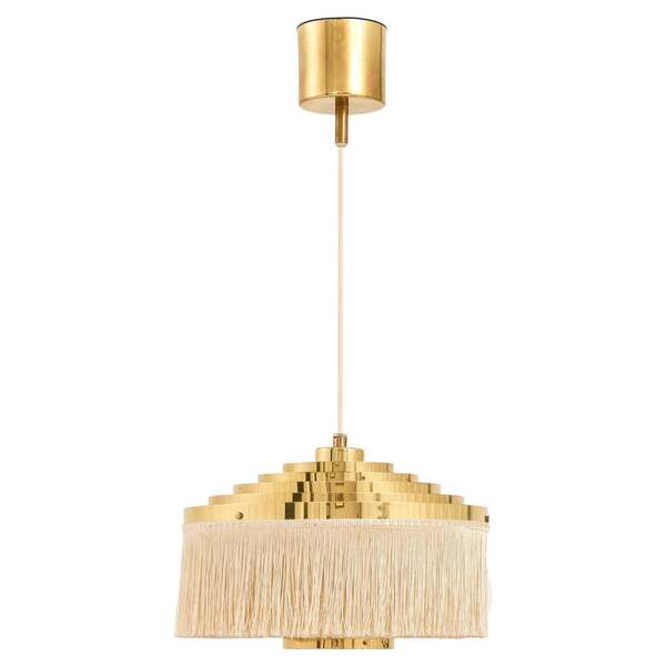 Ceiling Lamp In Brass And Silk Fringes By Hans Agne Jakobsson, 1950's