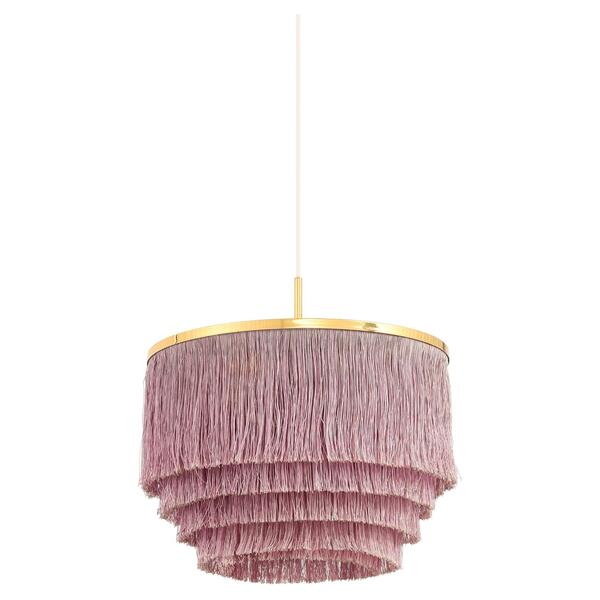 Ceiling Lamp In Brass And Silk Fringes By Hans Agne Jakobsson, 1960's