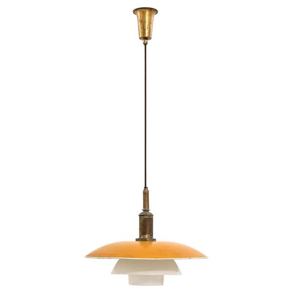 Poul Henningsen Ceiling Lamp Model Ph 5/5 Produced By Louis Poulsen