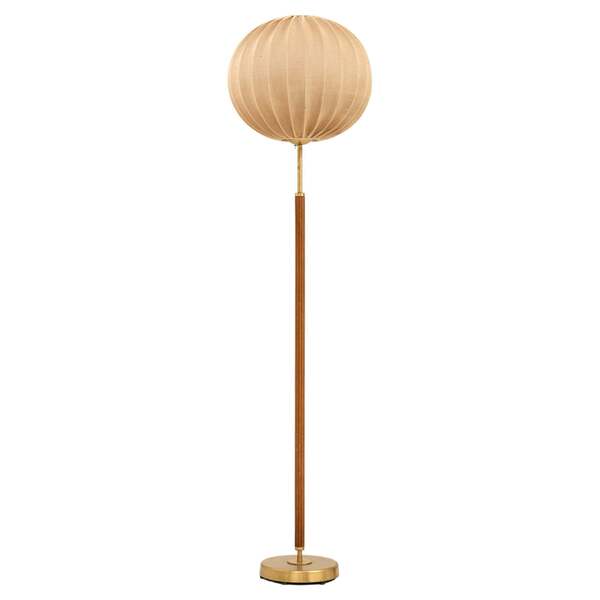 Floor Lamp In Brass And Fabric By Hans Bergström, 1950's