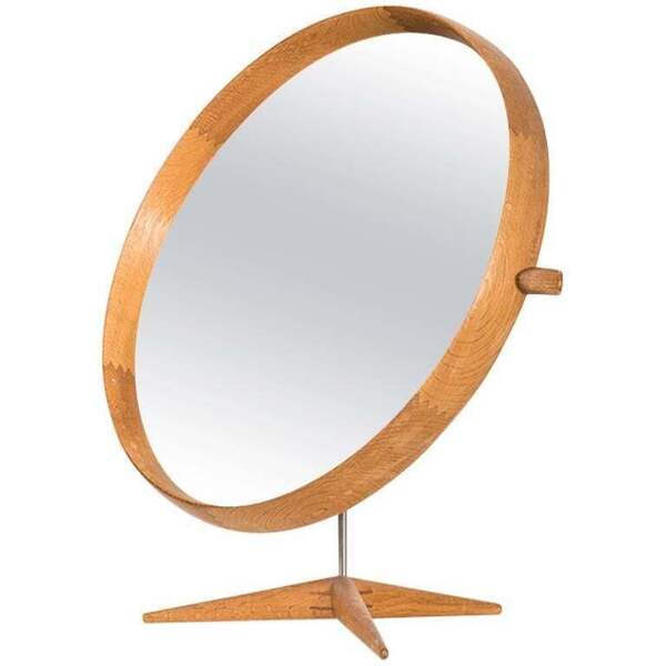 Uno & östen Kristiansson Table Mirror Produced By Luxus In Sweden