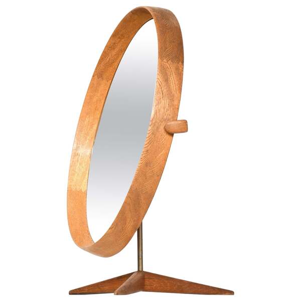 Uno & östen Kristiansson Table Mirror Produced By Luxus In Vittsjö, Sweden