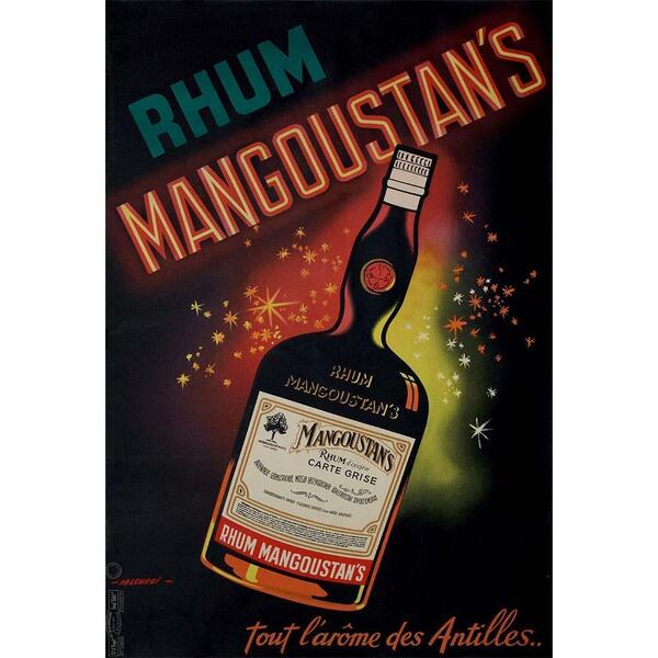 Robert Falcuccicirca 1960 Vintage Original Poster By Robert Falcucci For Rhum Mangoustan’scirca 1960