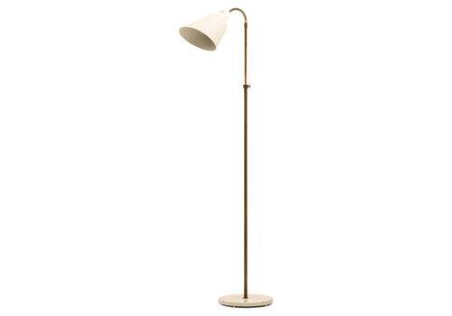 Early Floor Lamp In Brass And Lacquered Metal By Arne Jacobsen, 1950