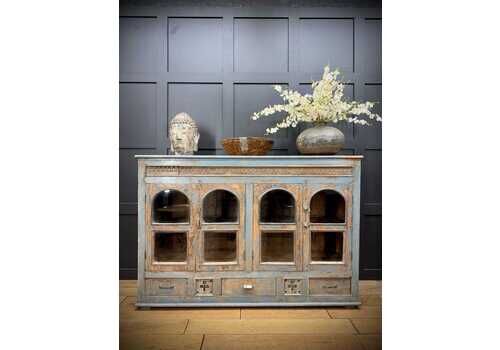 Antique Middle Eastern Cabinet Hardwood Sideboard Cocktail China Cabinet Display Cabinet Book Case