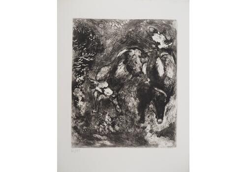Marc Chagallbulls And A Frog   Original Etching   Ref. Sorlier #1061952