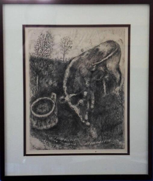 Marc Chagallfables : The Frog And The Beef   Original Etching   19521952