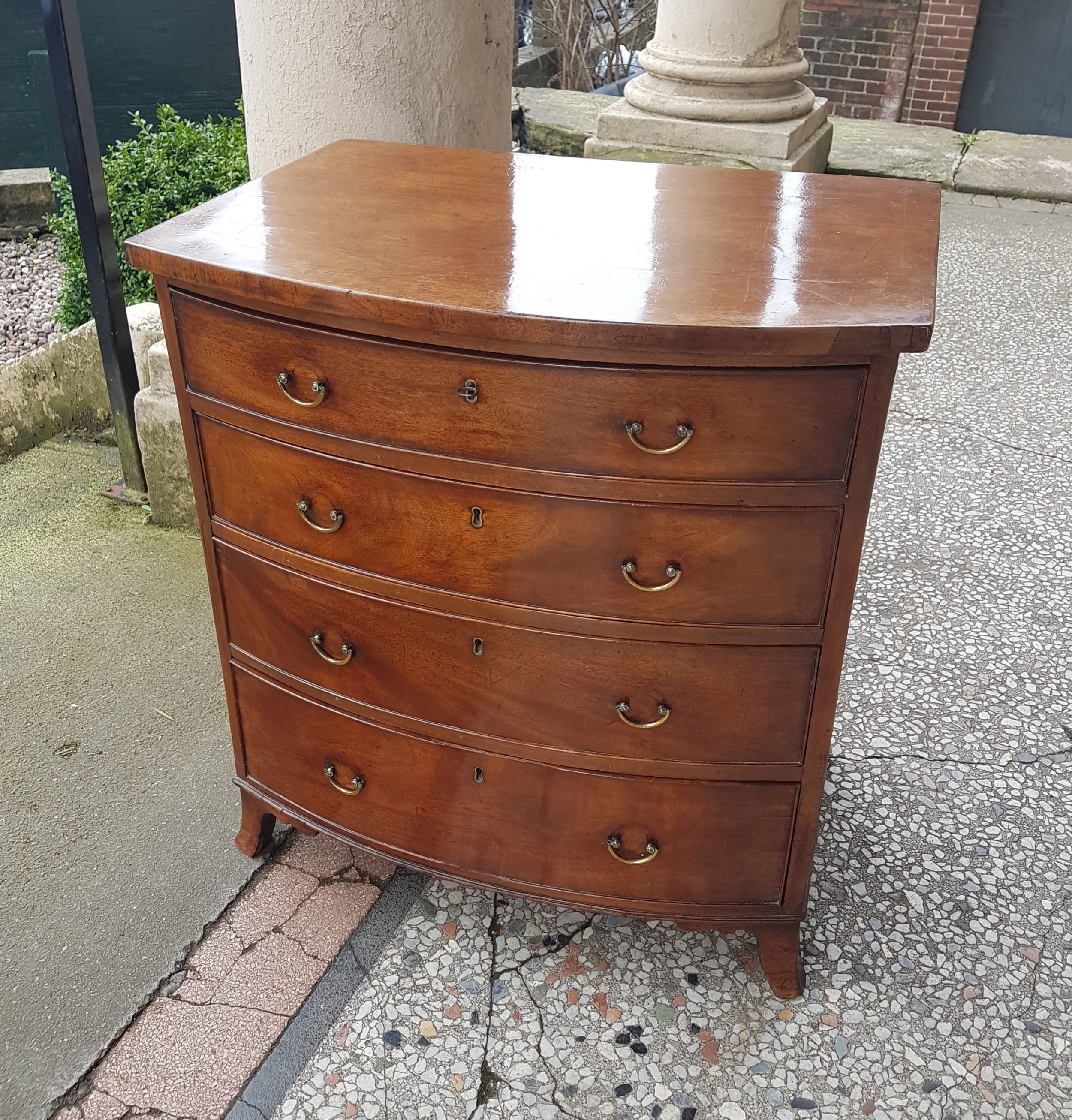 Antique Bow Fronted Chest Of Drawers Vinterior