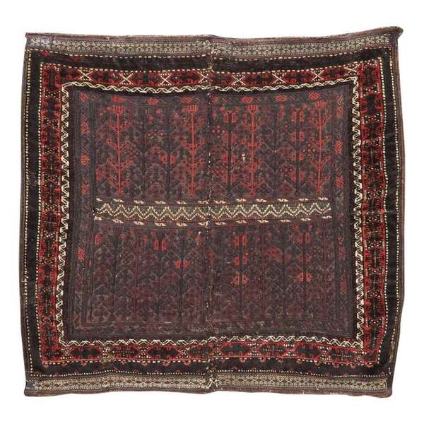 Antique Baluch 2 Part Mixed Technique Sofreh, Timuri Tribes, Circa 1880