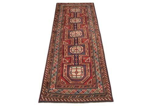 Antique Caucasian Shirvan Baku Long Rug With 