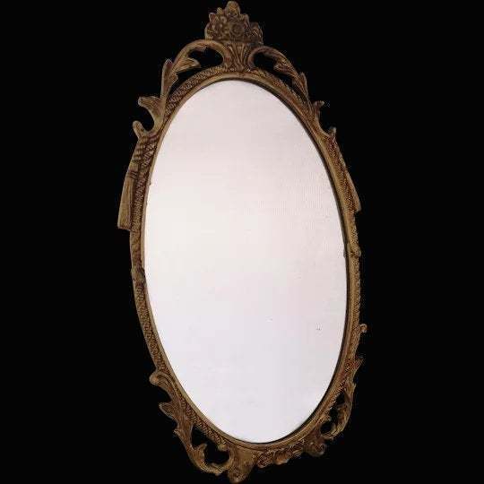 Vintage Gilt Framed Wall Mirror Large Victorian Revival Vinterior Vintage Gilt Framed Wall Mirror Large