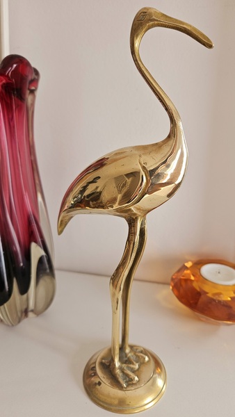 1960's/1970's Ornamental Brass Heron