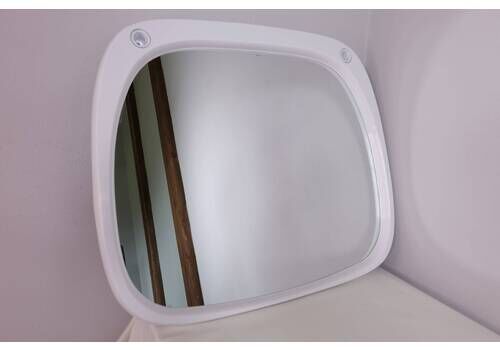 Large Vintage Mirror   Pop Art Memphis Style   Retro Square Mirror With White Frame   Gift Idea