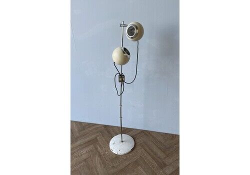 Amazing Rare Vintage Retro Eyeball Ball Chrome Floor Lamp