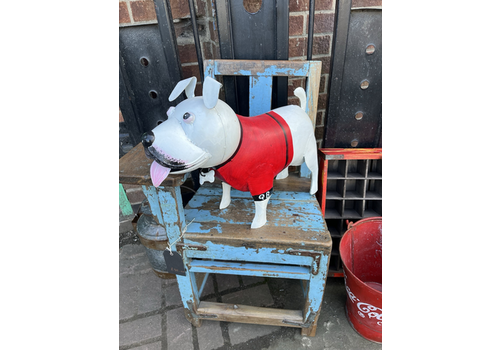 Large Metal Tin Plate Iron Bull Dog Figure 53x18x41cm
