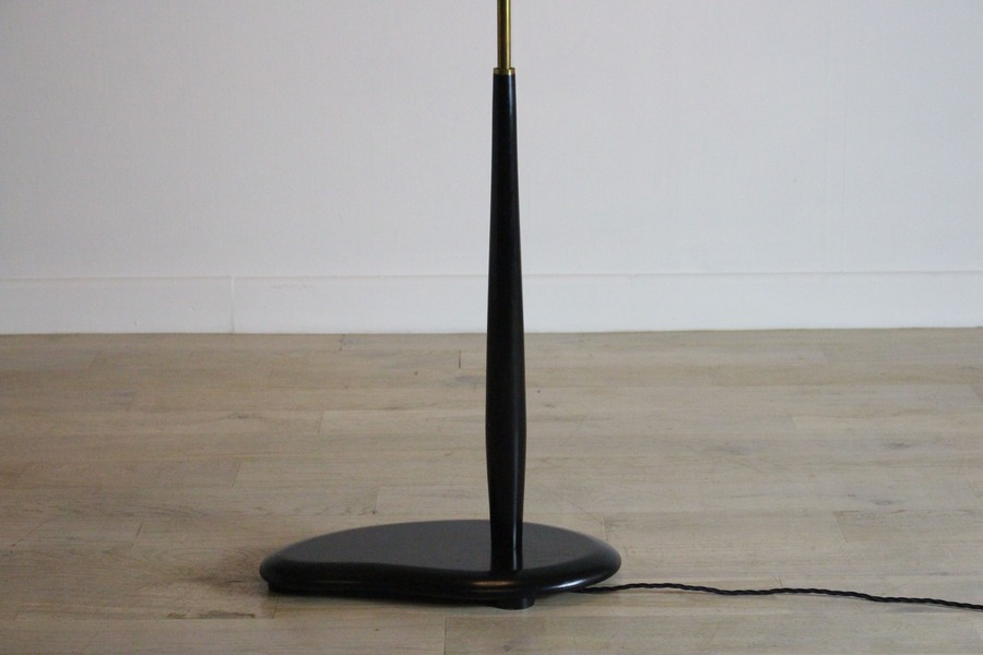 Late 1950’s Brass And Ebonised Standard Lamp Probably Italian photo furniture
