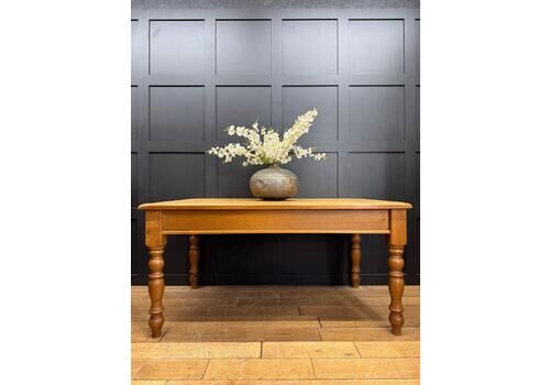 Vintage Solid Pine Table / Farmhouse Dining Table / Rustic Kitchen Table