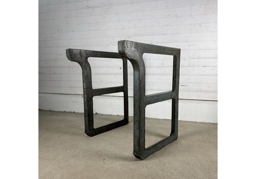 Pair Of Antique Cast Iron Industrial Bench Legs