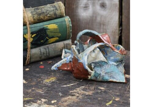 Vintage Hand Made Artist Studio Potery Pot Pourri Dish Display Sculpture Art