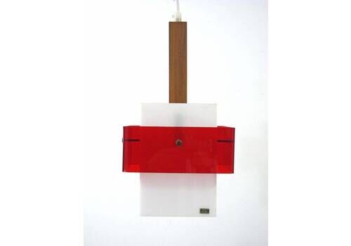 Red Vintage Pendant, Achille & Pier Giacomo Castiglioni, Flos, George Nelson, Gino Sarfatti, Joe Colombo, Retro, Fifties, Sixties